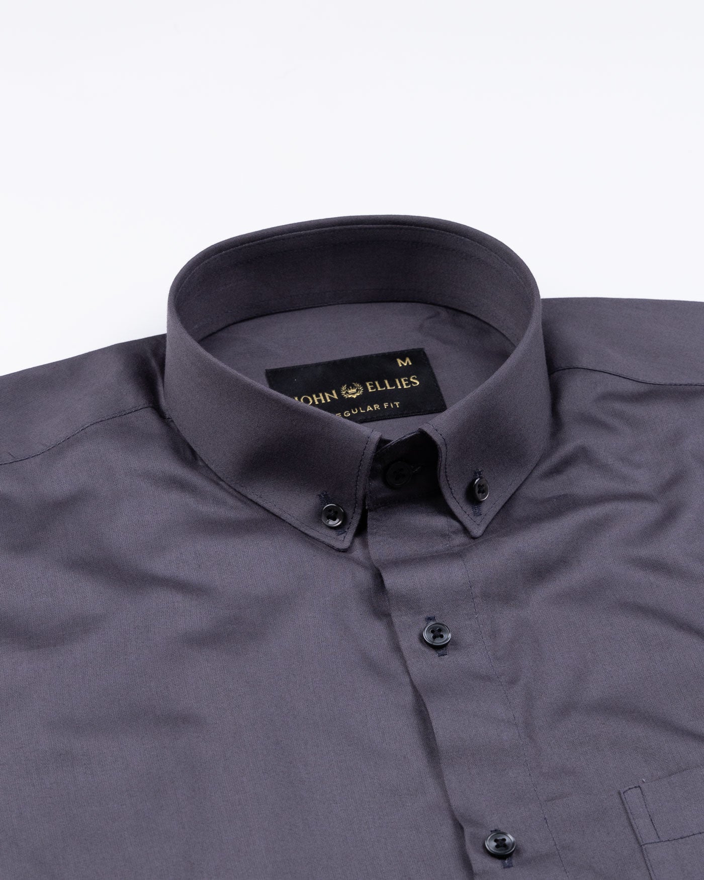 Giza Elegance Smoky Grey Premium Cotton Shirt - John Ellies