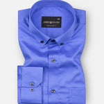 Giza Elegance Cornflower Blue Premium Cotton Shirt - John Ellies