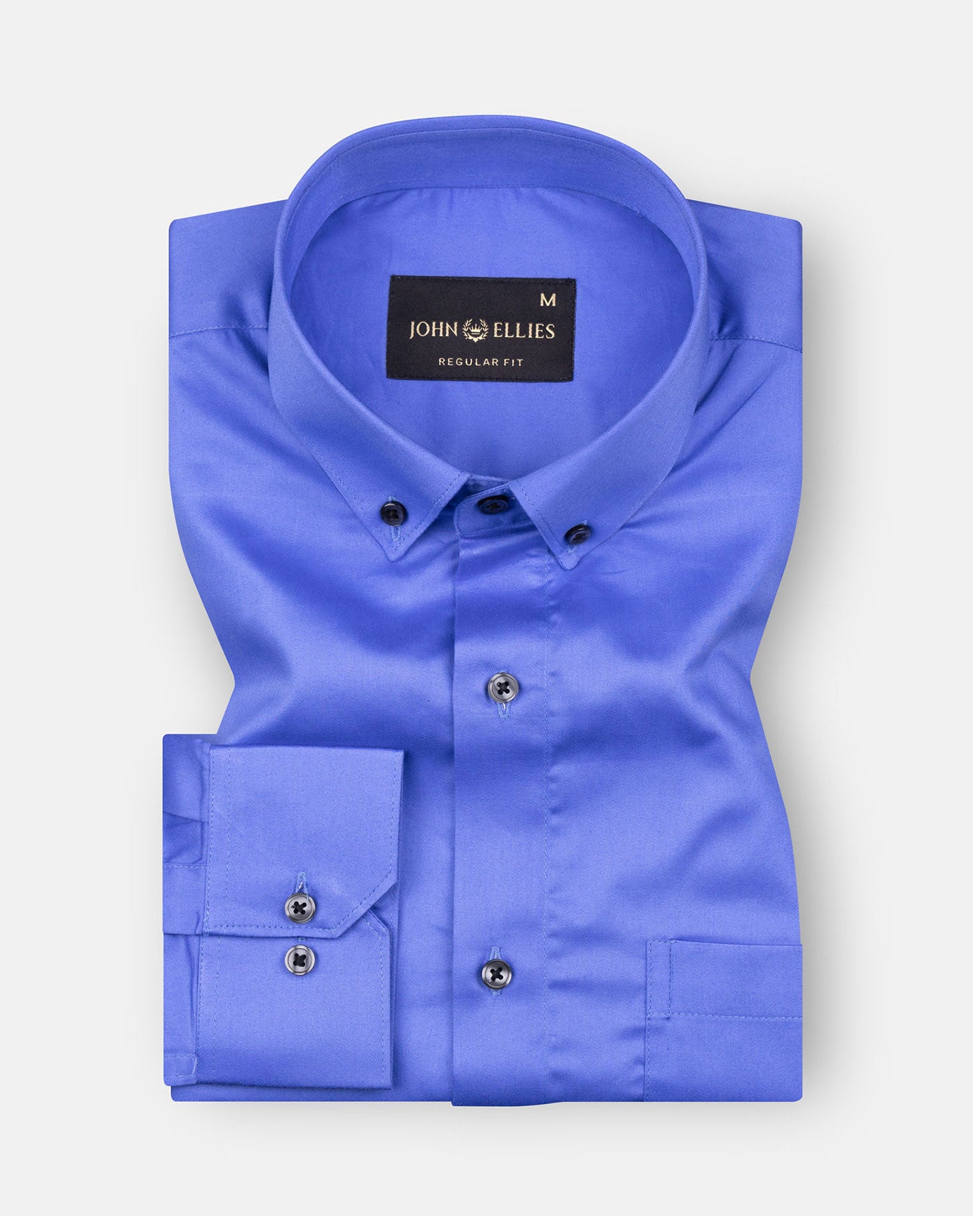 Giza Elegance Cornflower Blue Premium Cotton Shirt - John Ellies