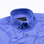 Giza Elegance Cornflower Blue Premium Cotton Shirt - John Ellies