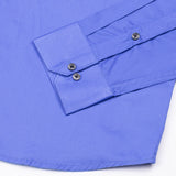 Giza Elegance Cornflower Blue Premium Cotton Shirt - John Ellies