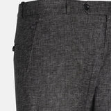 Motryx Brown Linen Plain Formal Pant - John Ellies