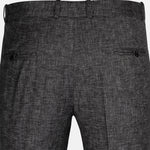 Motryx Brown Linen Plain Formal Pant - John Ellies