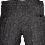 Motryx Brown Linen Plain Formal Pant - John Ellies