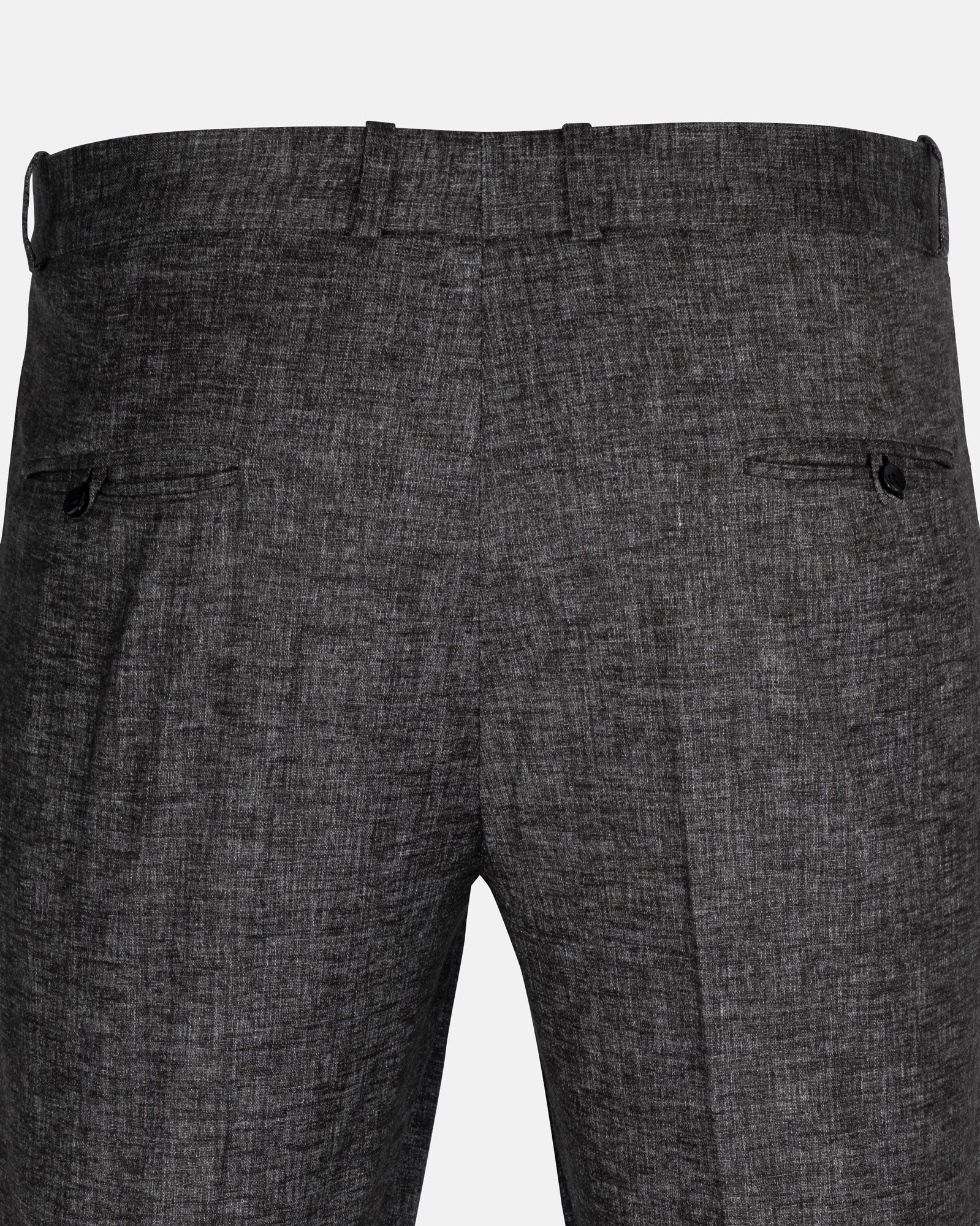 Motryx Brown Linen Plain Formal Pant - John Ellies
