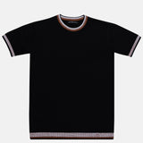 Lunal Black Cotton Plain T-Shirt - John Ellies