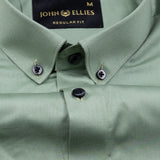 Giza Elegance Olive Premium Cotton Shirt - John Ellies