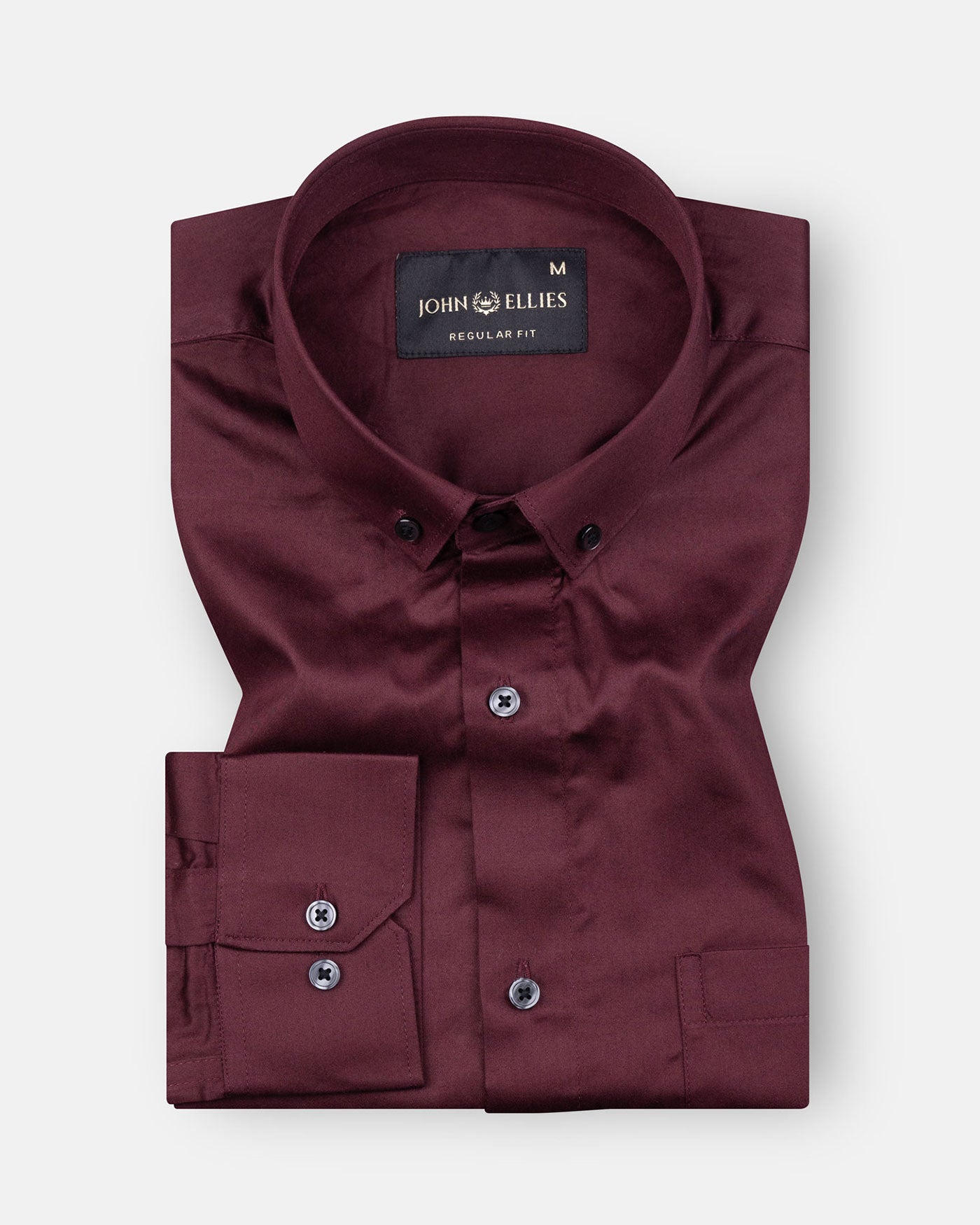 Giza Elegance Maroon Premium Cotton Shirt - John Ellies