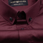 Giza Elegance Maroon Premium Cotton Shirt - John Ellies