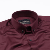 Giza Elegance Maroon Premium Cotton Shirt - John Ellies