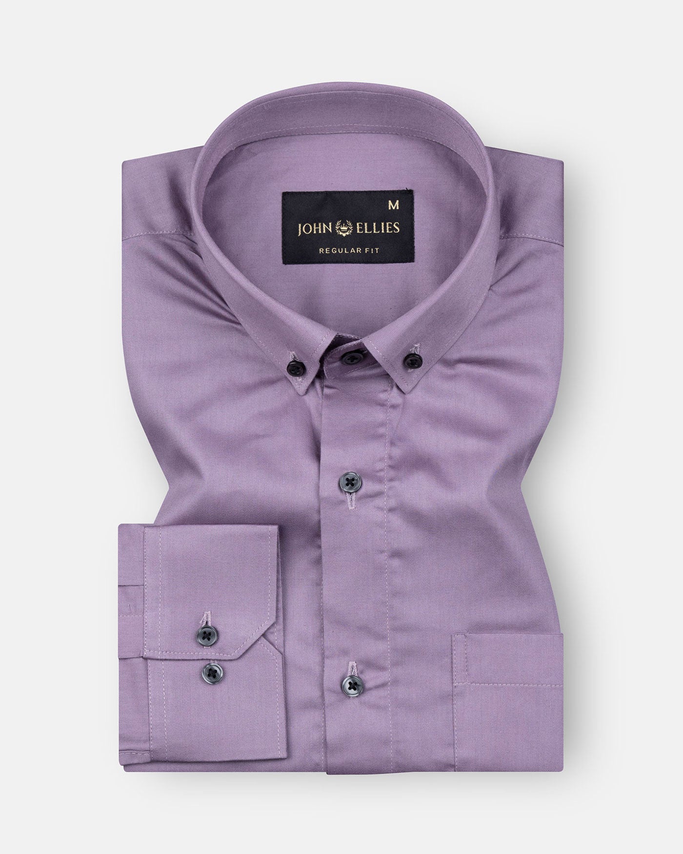 Giza Elegance Heather Purple Premium Cotton Shirt - John Ellies