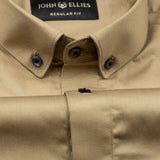 Giza Elegance Golden Yellow Premium Cotton Shirt - John Ellies