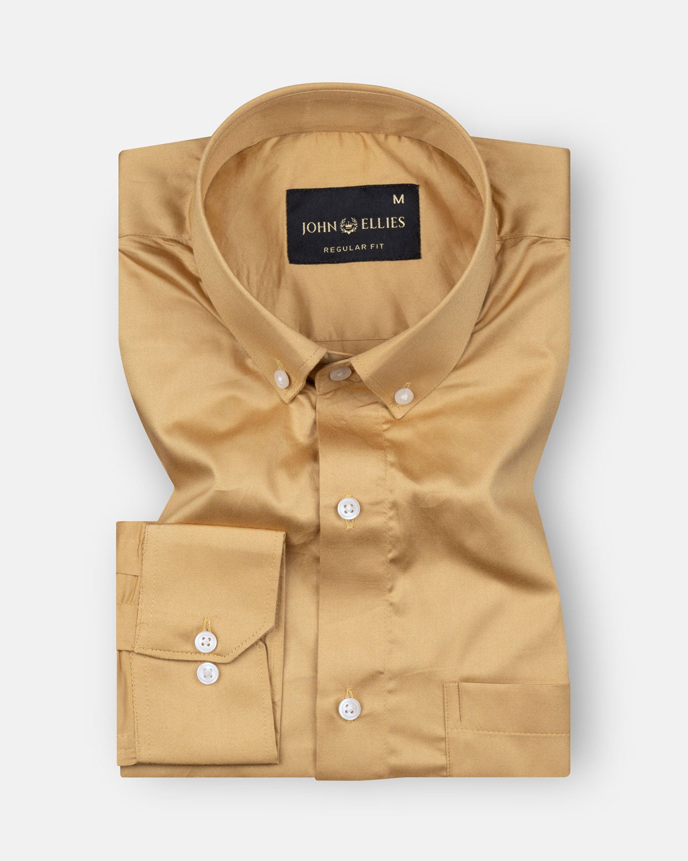 Giza Elegance Khaki Premium Cotton Shirt - John Ellies