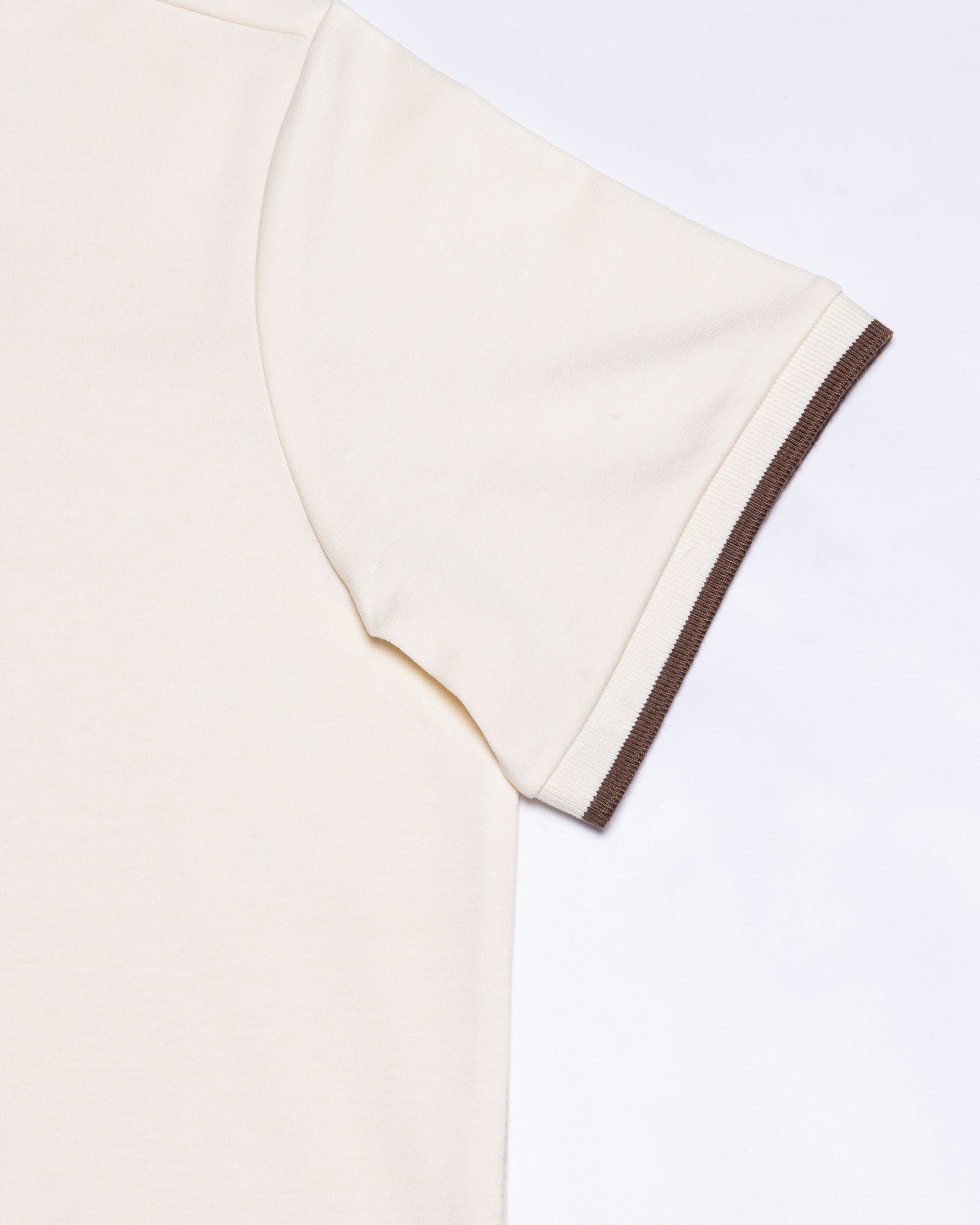 Kord Cream Cotton Polo T-Shirt - John Ellies