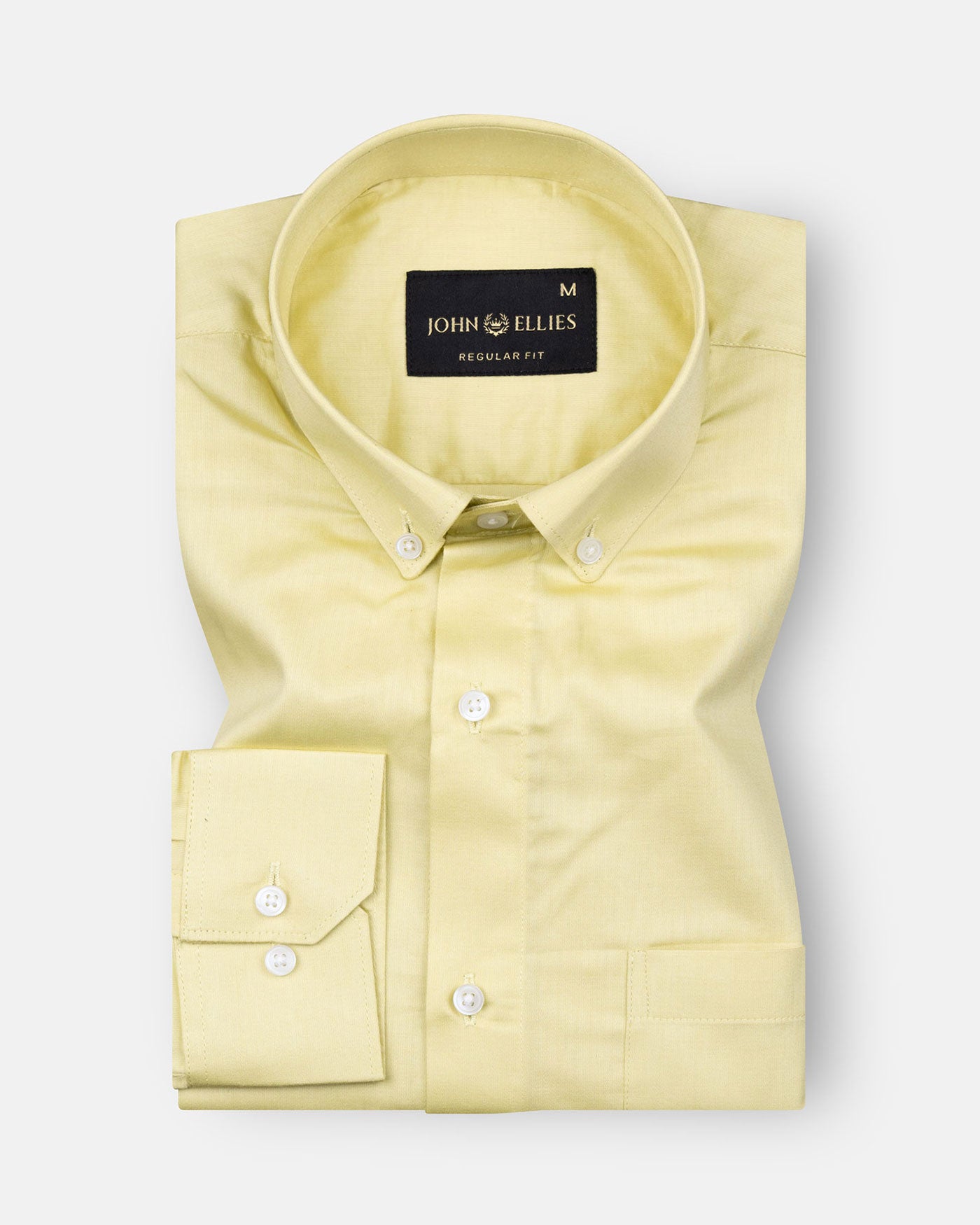 Giza Elegance Yellow Premium Cotton Shirt - John Ellies