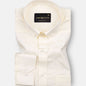 Alenor Cream Plain Linen Button Down Shirt - John Ellies