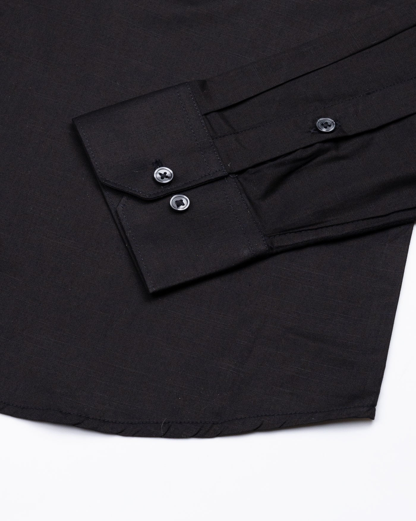 Alenor Black Plain Linen Button Down Shirt - John Ellies