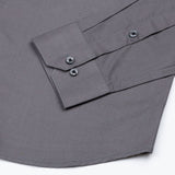 Alenor Grey Plain Linen Button Down Shirt - John Ellies