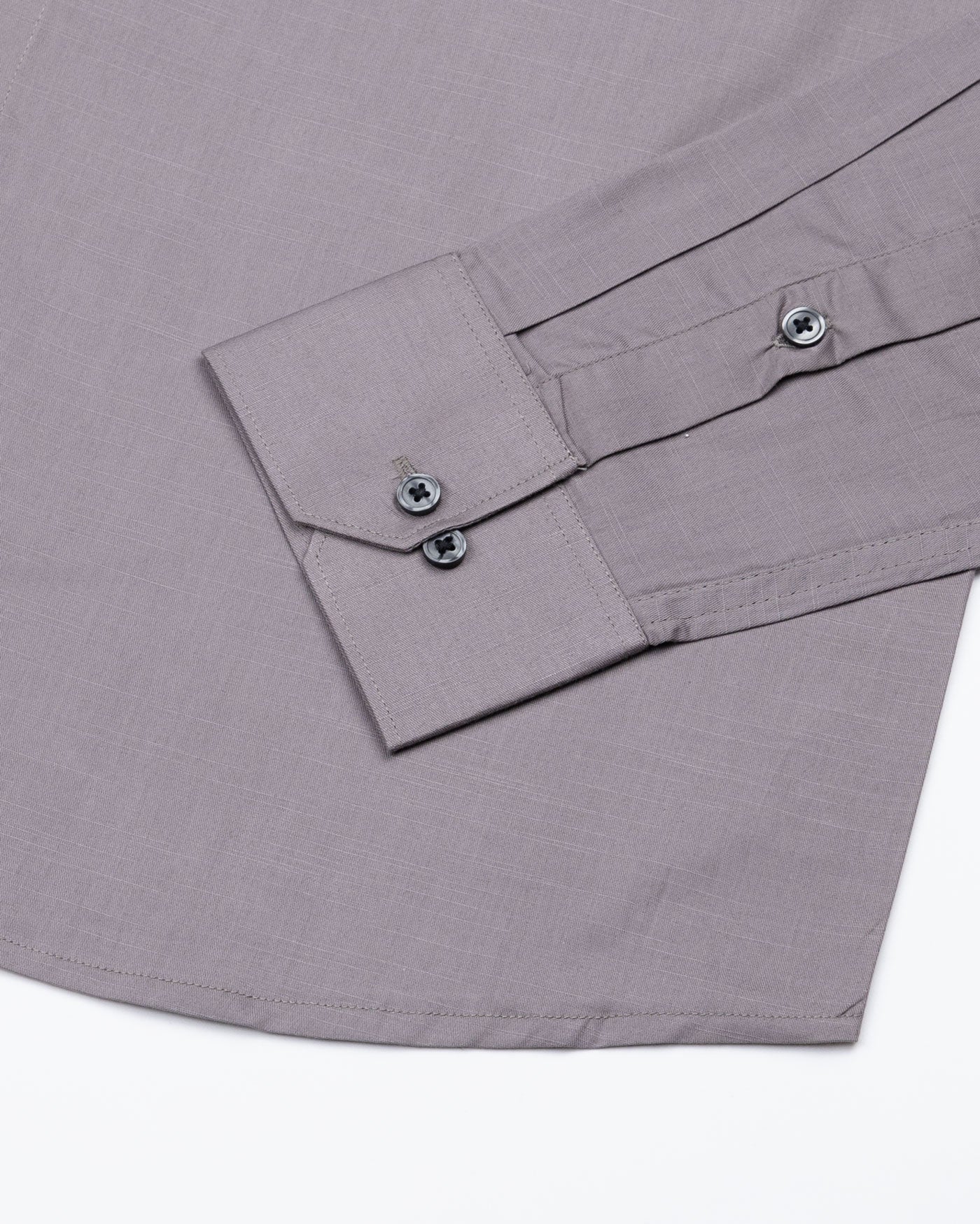 Alenor Dim Grey Plain Linen Button Down Shirt - John Ellies