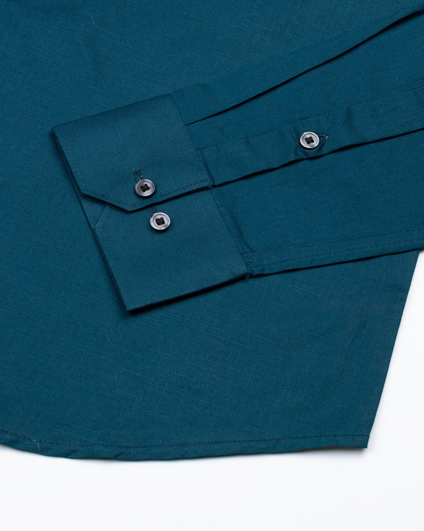 Alenor Teal Plain Linen Button Down Shirt - John Ellies