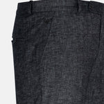 Motryx Black Linen Plain Formal Pant - John Ellies