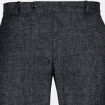 Motryx Black Linen Plain Formal Pant - John Ellies