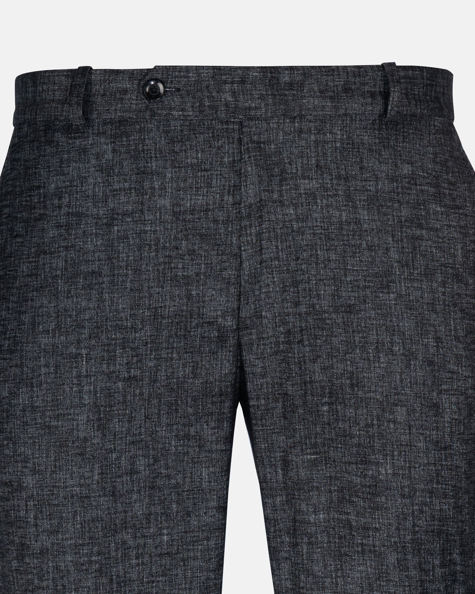 Motryx Black Linen Plain Formal Pant - John Ellies