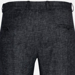 Motryx Black Linen Plain Formal Pant - John Ellies