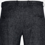 Motryx Black Linen Plain Formal Pant - John Ellies