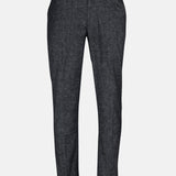 Motryx Black Linen Plain Formal Pant - John Ellies