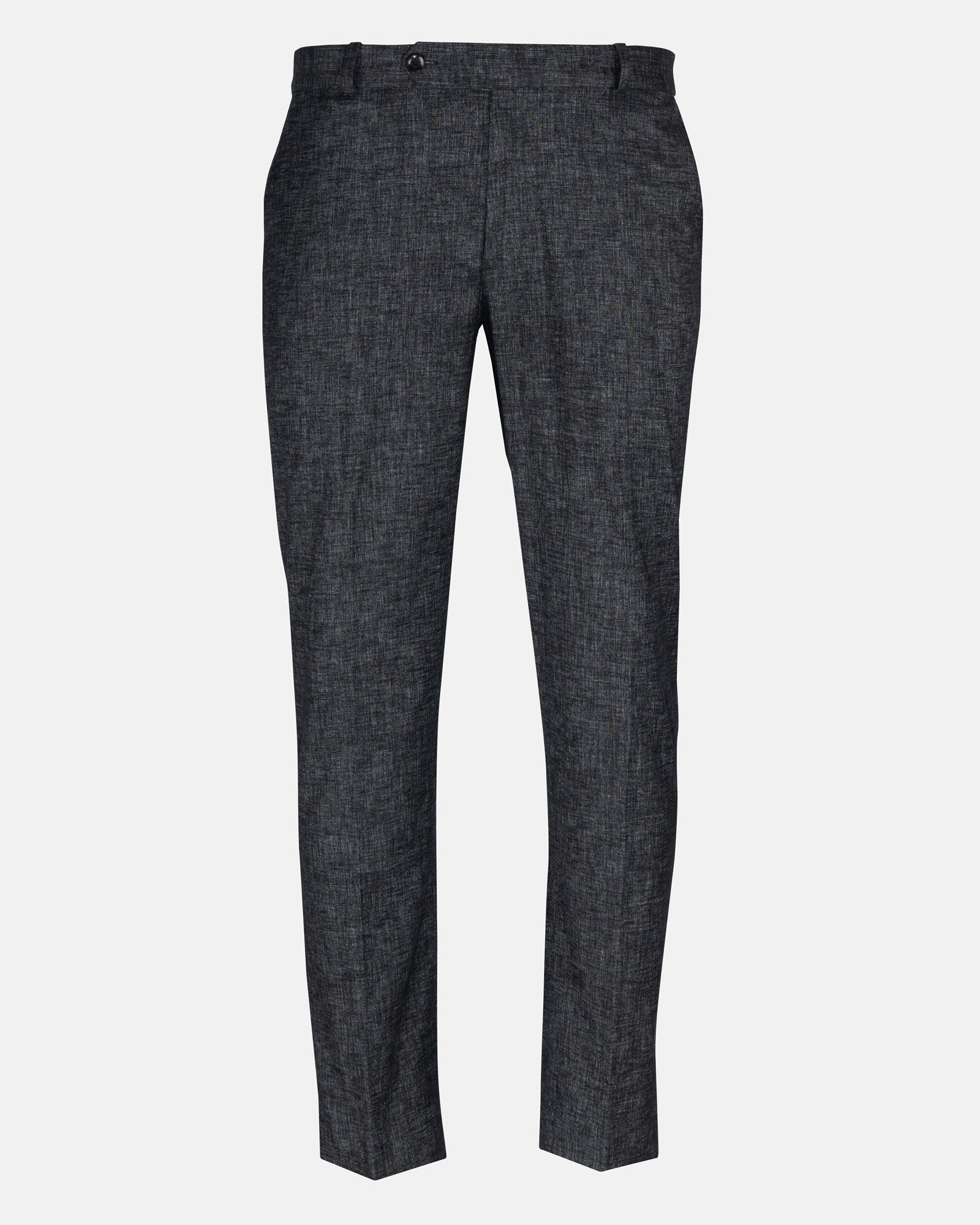 Motryx Black Linen Plain Formal Pant - John Ellies