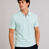 Kord Seafoam Green Cotton Polo T-Shirt