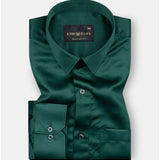 Montor Hunter Green Premium Satin Men's Shirt - John Ellies