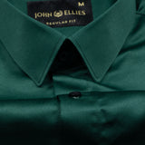 Montor Hunter Green Premium Satin Men's Shirt - John Ellies