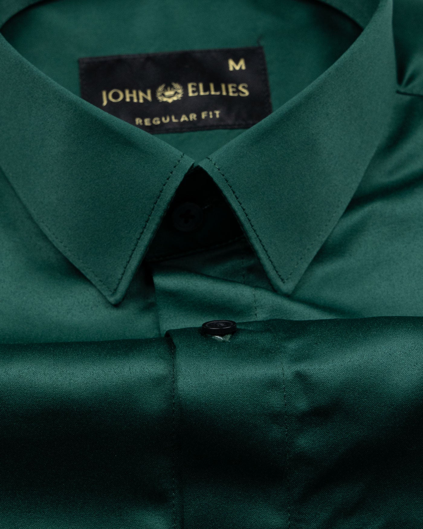 Montor Hunter Green Premium Satin Men's Shirt - John Ellies