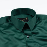 Montor Hunter Green Premium Satin Men's Shirt - John Ellies