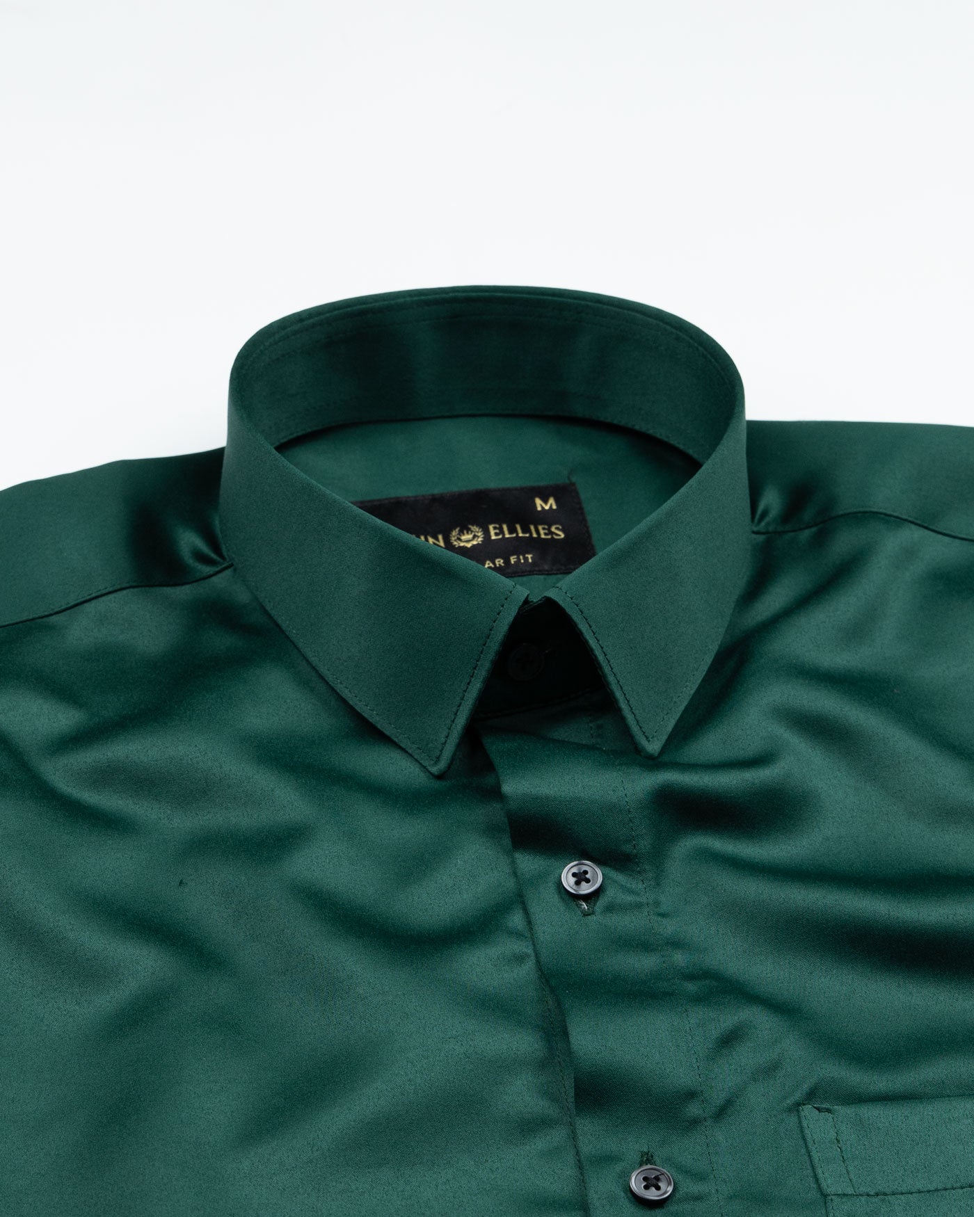 Montor Hunter Green Premium Satin Men's Shirt - John Ellies