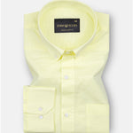 Lynthor Light Yellow Plain Linen Button Down Shirt - John Ellies