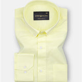 Lynthor Light Yellow Plain Linen Button Down Shirt - John Ellies