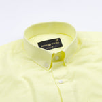 Lynthor Light Yellow Plain Linen Button Down Shirt - John Ellies