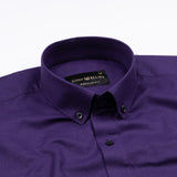 Lynthor Rebecca Purple Plain Linen Button Down Shirt