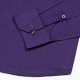 Lynthor Rebecca Purple Plain Linen Button Down Shirt