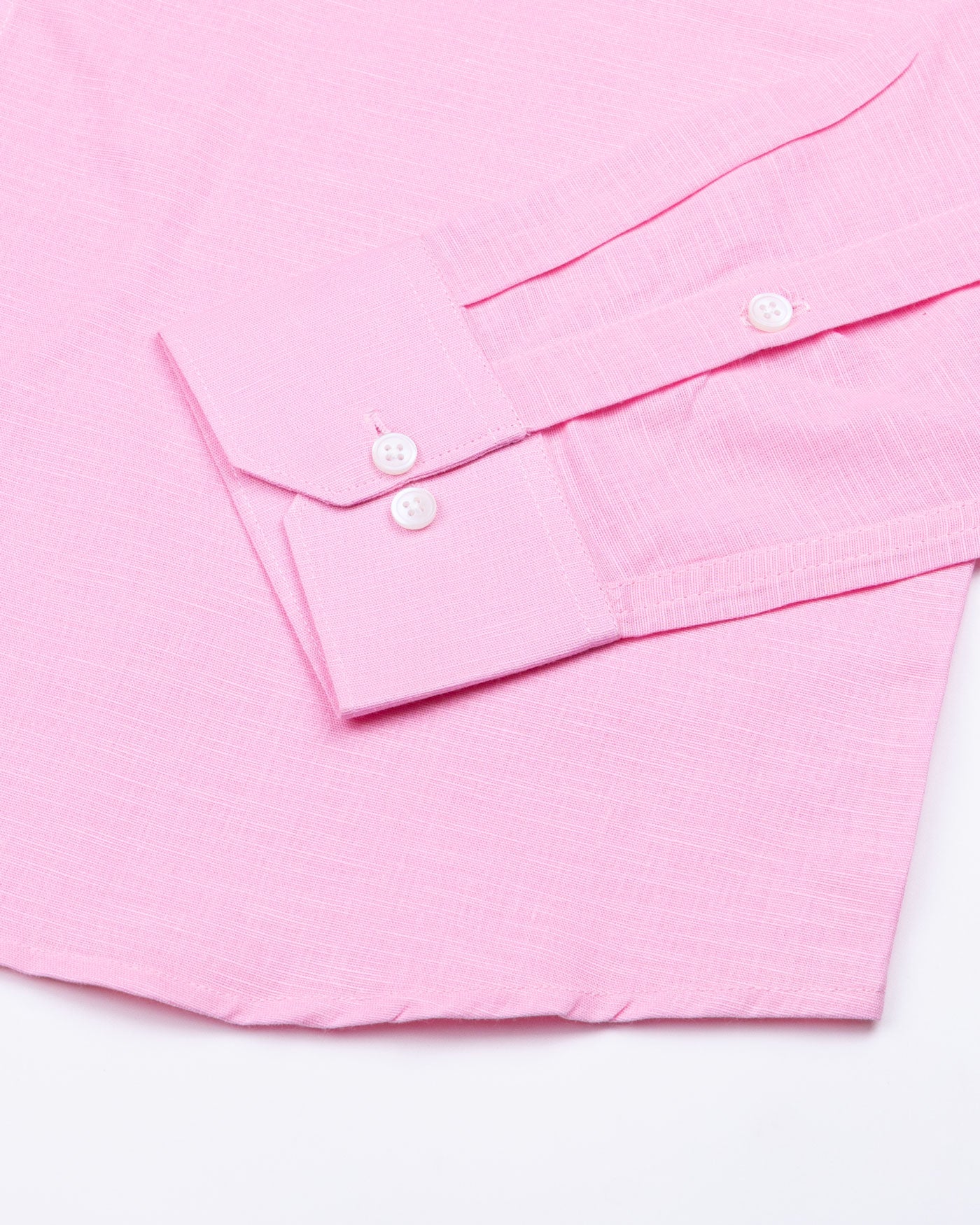 Lynthor Hot Pink Plain Linen Button Down Shirt - John Ellies