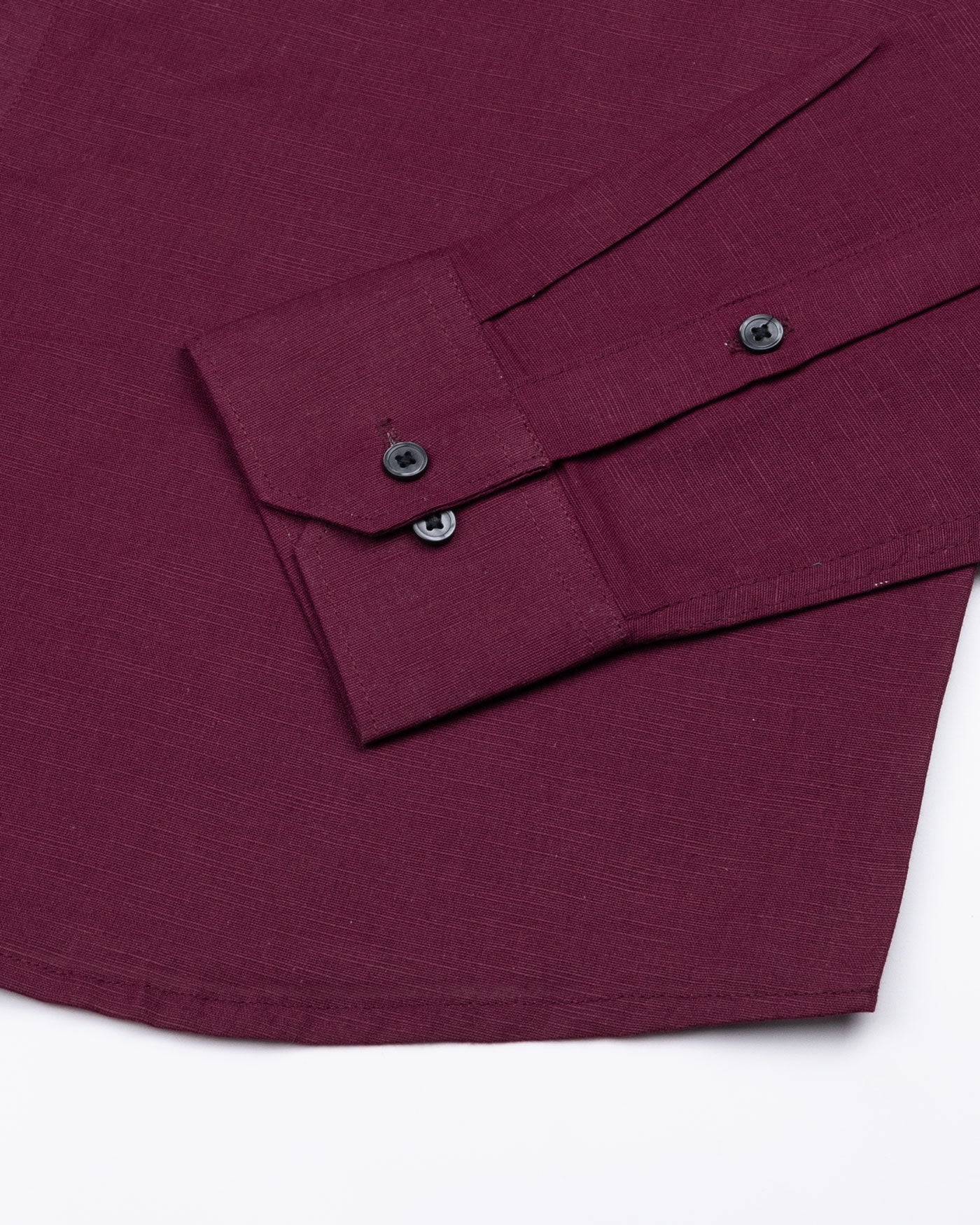 Lynthor Maroon Plain Linen Button Down Shirt - John Ellies