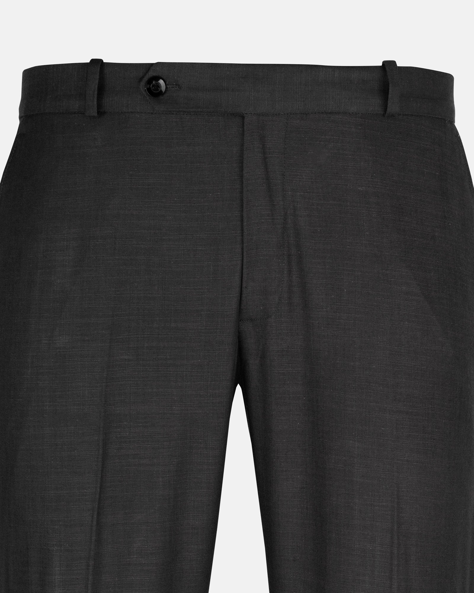Zalix Charcoal Linen Formal Pant - John Ellies
