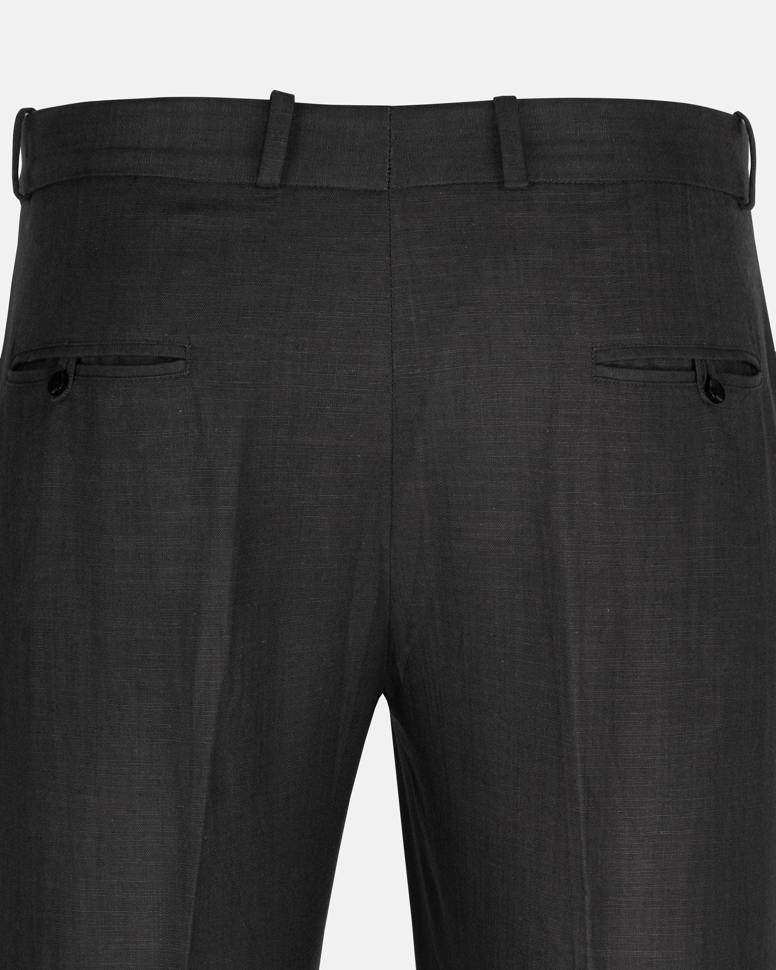 Zalix Charcoal Linen Formal Pant - John Ellies