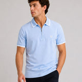 Kord Sky Blue Cotton Polo T-Shirt