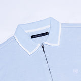 Kord Sky Blue Cotton Polo T-Shirt - John Ellies