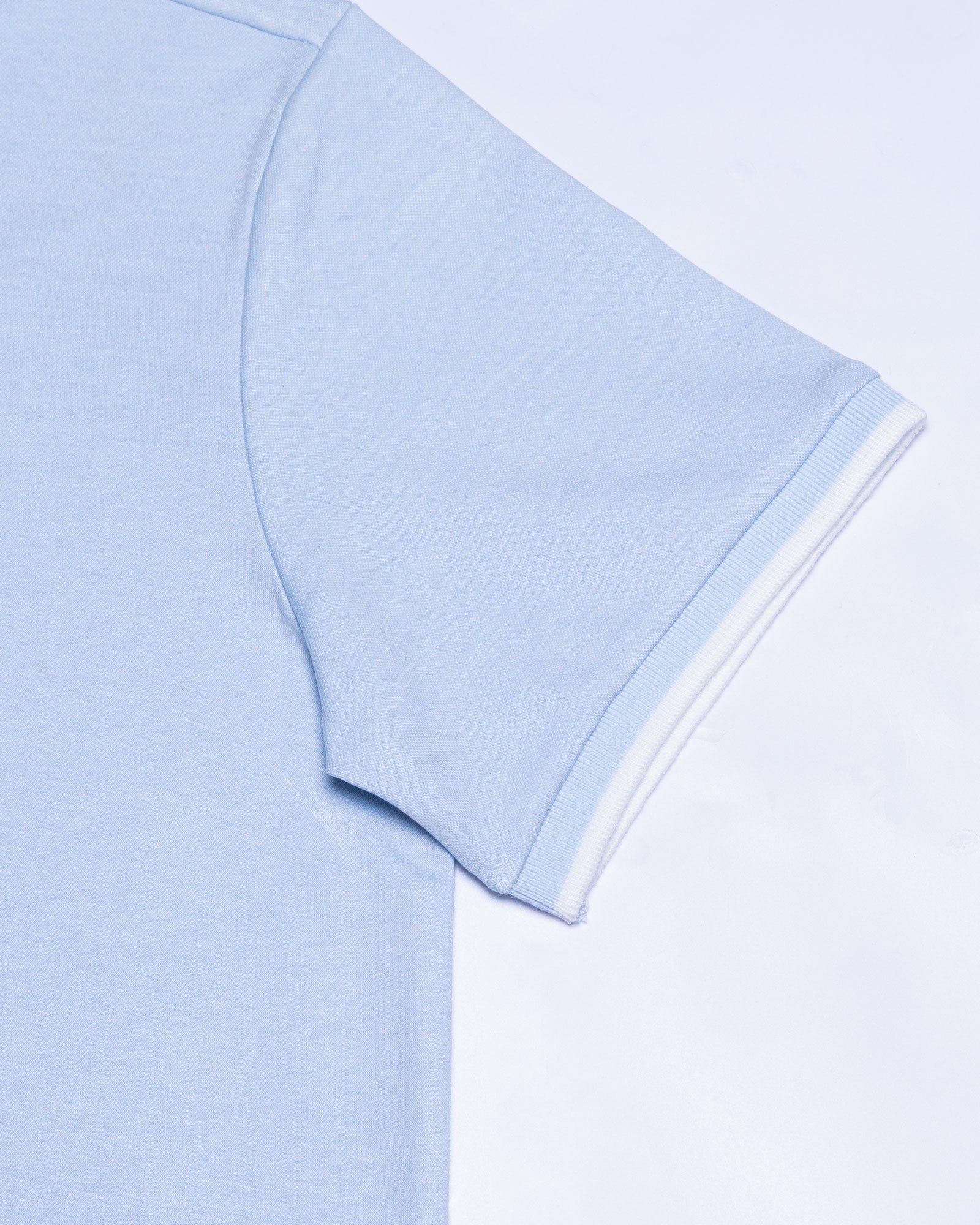Kord Sky Blue Cotton Polo T-Shirt - John Ellies