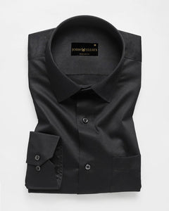 Black Super Soft Premium Cotton Formal Shirt